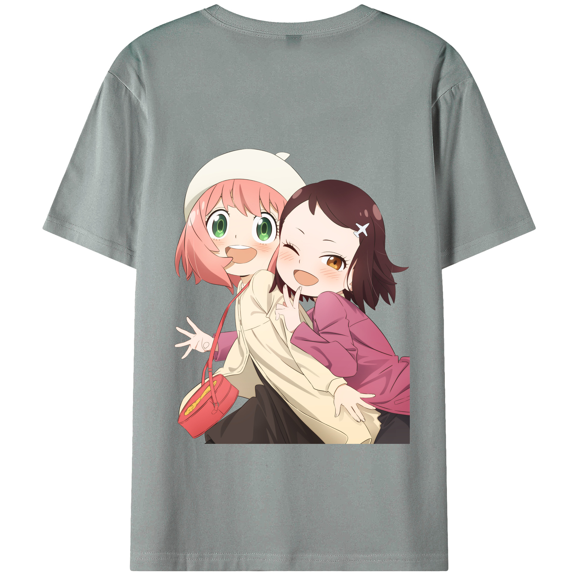 （画像用） SPY×FAMILY间谍家家酒 綿100％ メンズ半袖Tシャツ（バックプリント） 通気性